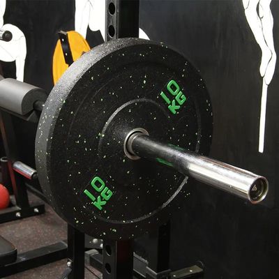 Customized Logo Availabled Color Dot Rubber Barbell Plate for Bumper Weight Training