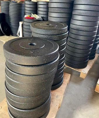 Customized Logo Availabled Color Dot Rubber Barbell Plate for Bumper Weight Training